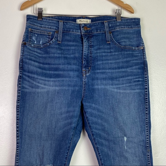 Madewell Women's Curvy High-Rise Skinny Jeans: Drop Step-Hem Edition Size 33P - Picture 6 of 16